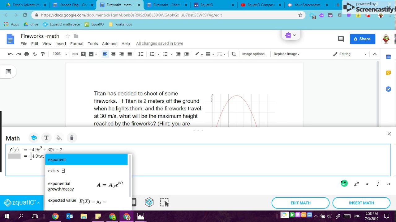 EquatIO Equation Editor - Fireworks