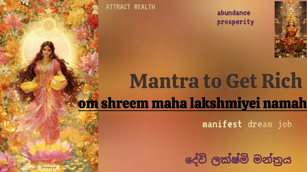 Maha Lakshmi Manthra — Om Shreem Maha Lakshmiyei Namah | Attract Wealth, Abundance & Good Fortune ✨☘