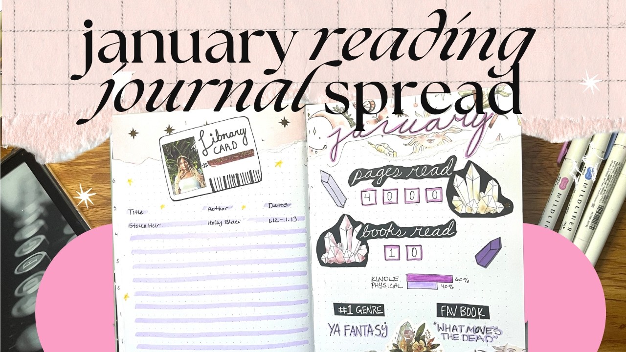 JANUARY READING JOURNAL SETUP 📖 💫 | fill out my journal with me!