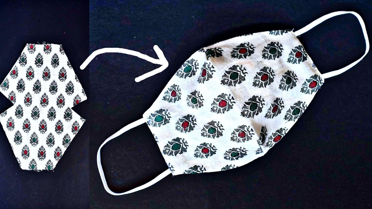 Make Fabric Face Mask At Home -DIY Cloth Face Mask - Easy Face Mask Pattern