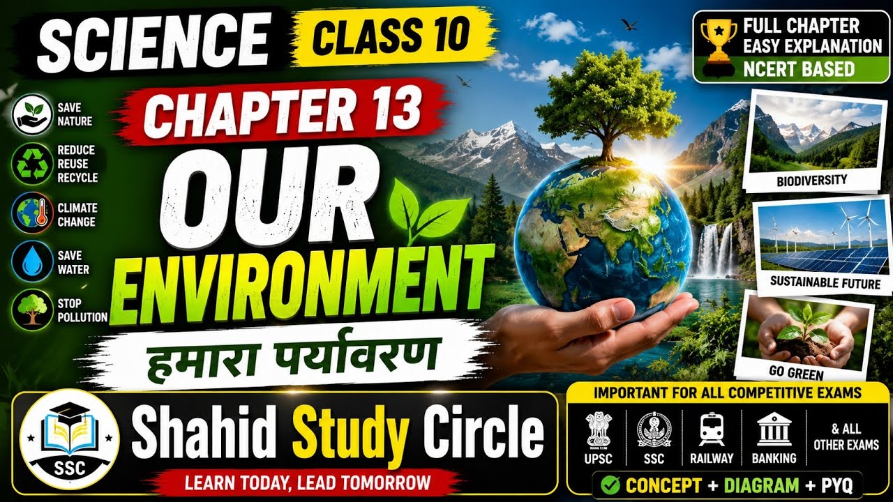 🌍 Chapter 13 पूरा 1 वीडियो में | Our Environment | Class 10 Science 🔥 100% Exam Ready