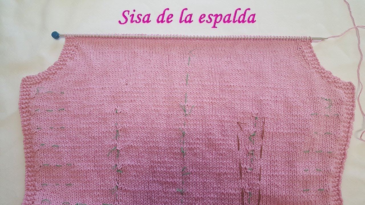 Chaqueta de punto de verano, sisa de la espalda, 5º paso