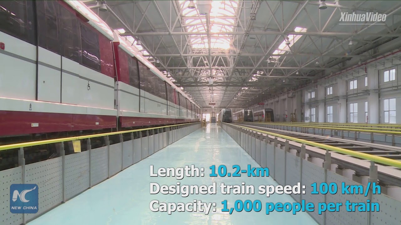 What special features Beijing's first maglev line has?