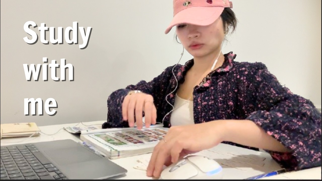 📖 1-hour study with me | no music, real sound