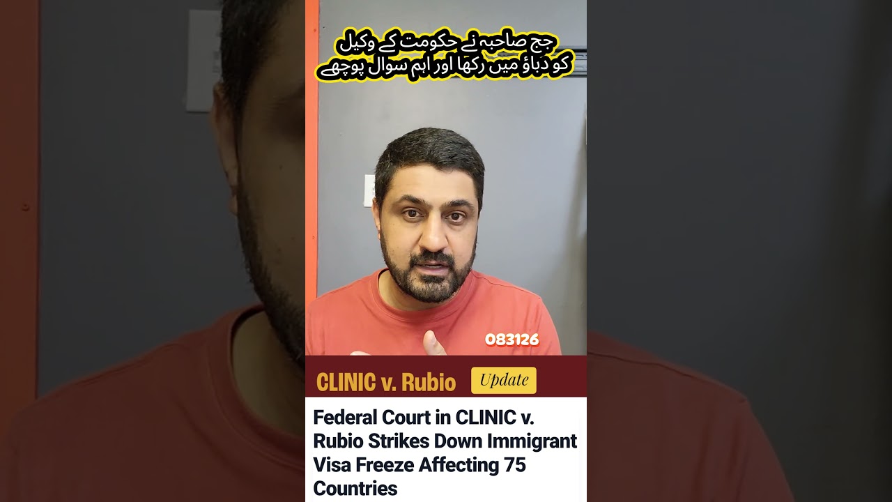 Clinic vs Rubio (Visa pause) 083126 update.