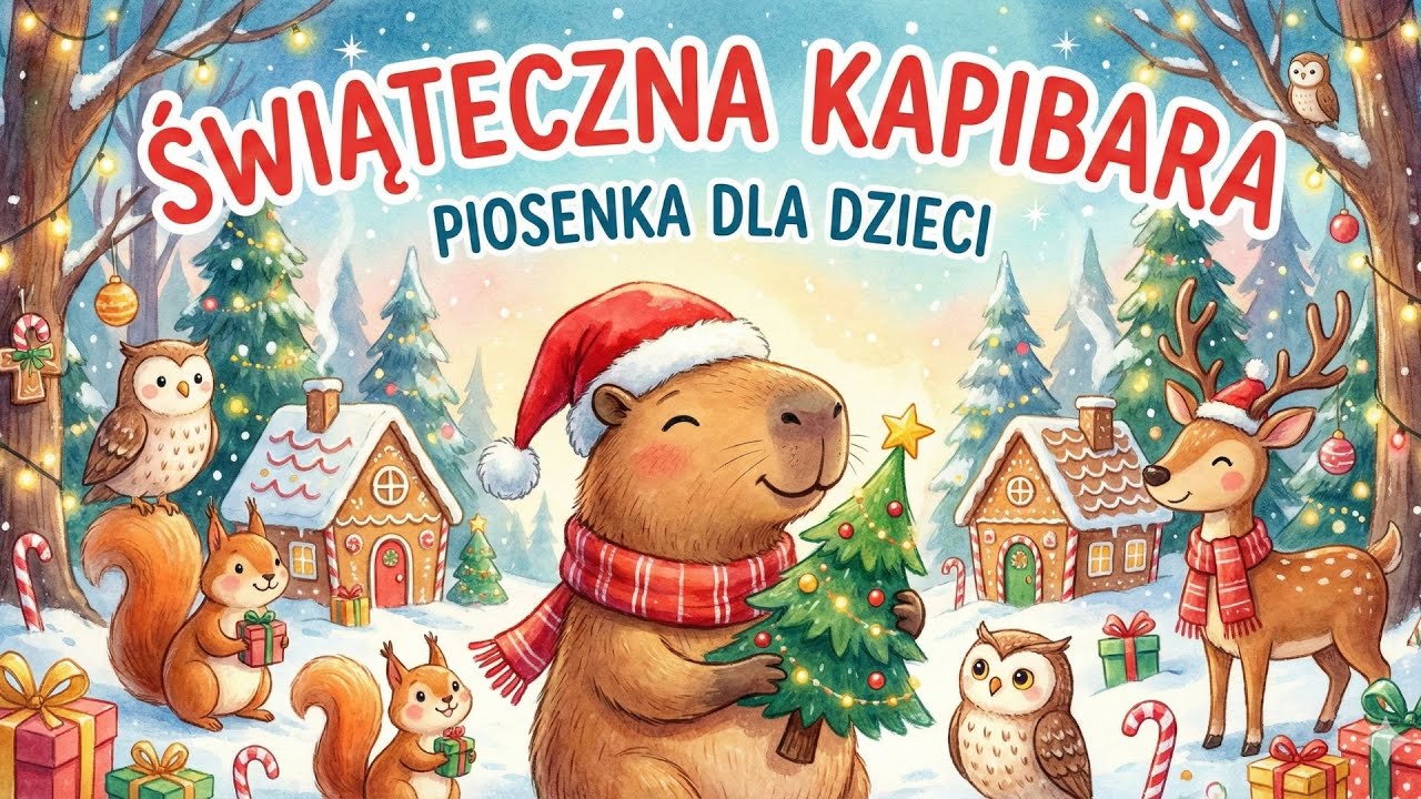🎄 Świąteczna KAPIBARA – Piosenka i Taniec dla Dzieci | Bambisiowe Nutki