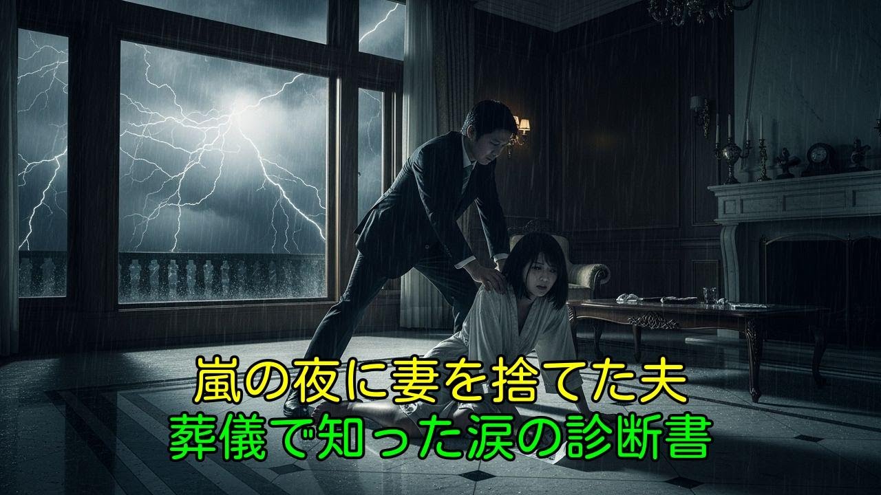 嵐の夜、愛人のために病の妻を捨てた夫。葬儀で知った衝撃の真実