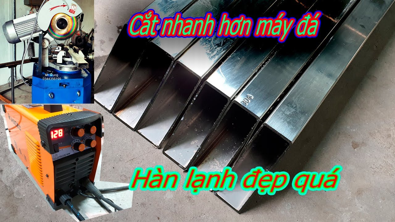 Bộ đôi làm inox máy cắt kỹ thuật và máy hàn lạnh 3 pha | đến Lương Tài Bắc Ninh giao máy .