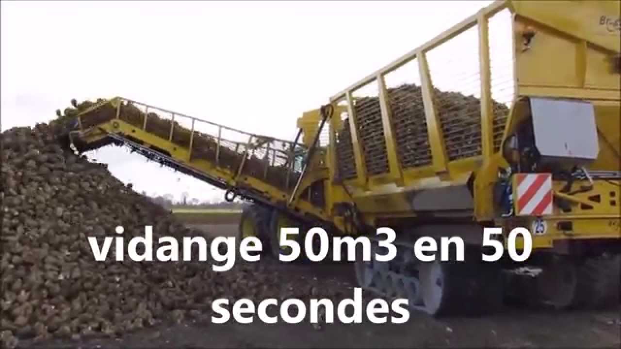 sugar beet cart 50m3 harvest / transbordeur betteraves Brochard / ropa euro tiger