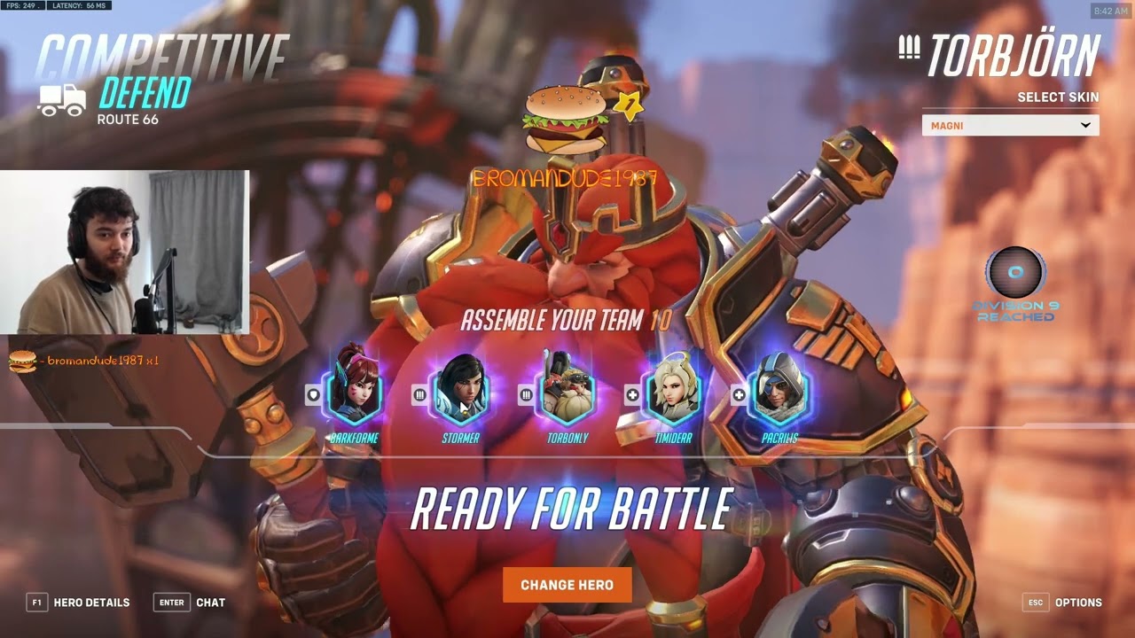 DAFRAN - UNRANKED TO TOP 500 TORBJÖRN ONLY [OVERWATCH 2 SEASON 4]