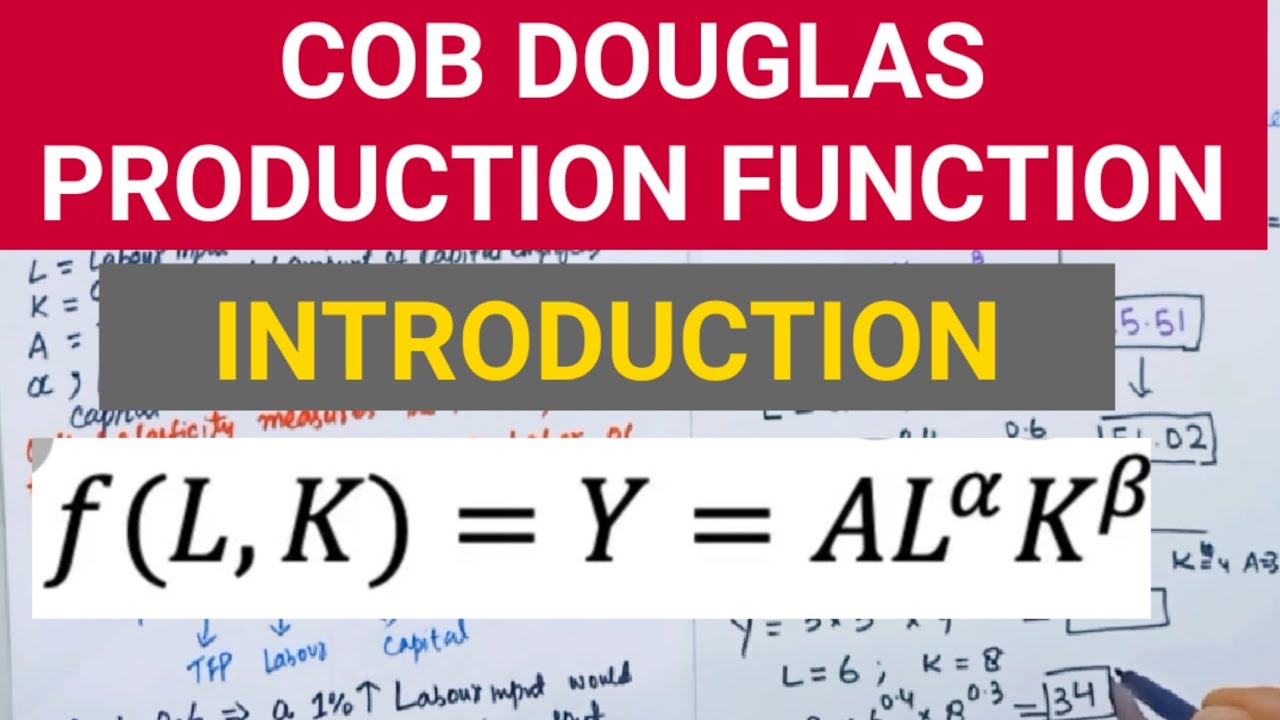 Cob Douglas production Function Introduction. #COB_DOUGLAS #GATE #ECONOMICS #MPL #MPK