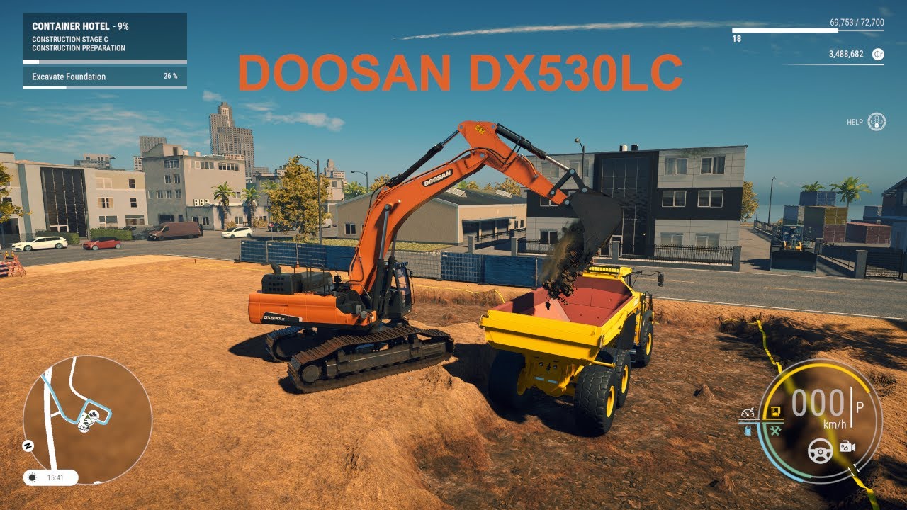 CONSTRUCTION SIMULATOR (2022) - DOOSAN DX530LC & BELL dumper
