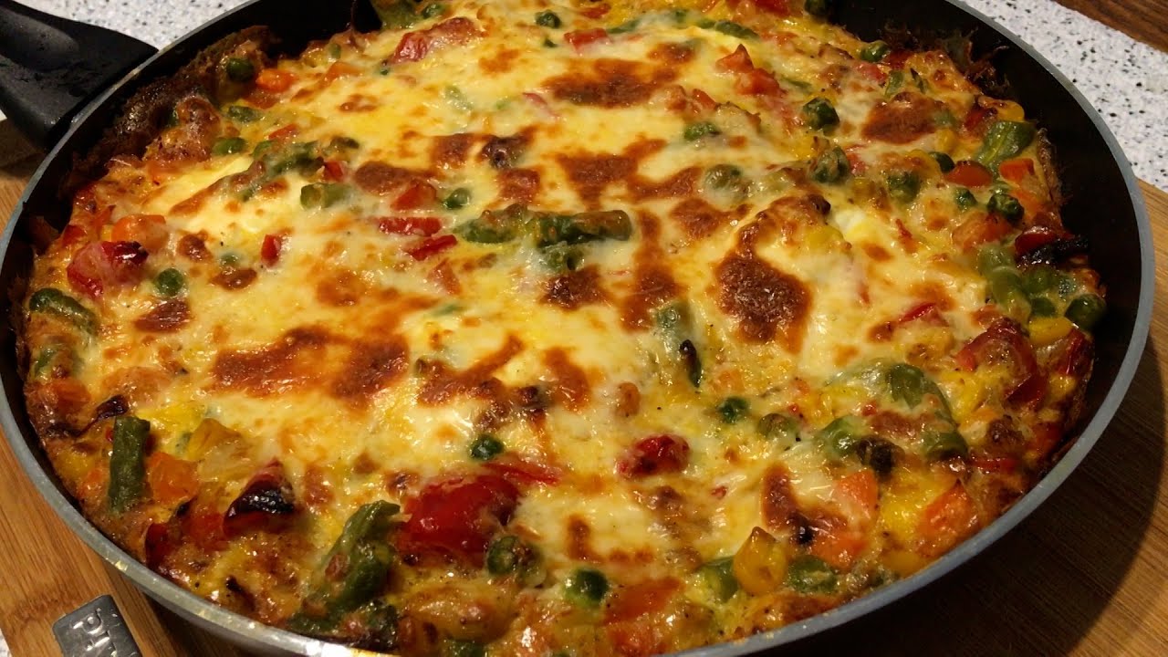 Recette frittata : Légumes, œufs et fromages - Perfect frittata : Eggs, vegetables and cheeses