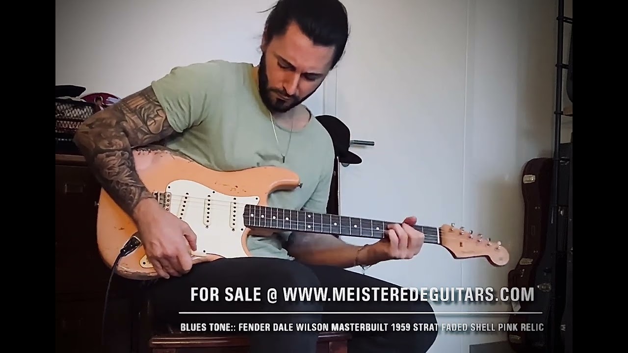 For sale @ www.MEISTEREDEGUITARS.com -: Fender Dale Wilson Masterbuilt 59 faded shell pink relic