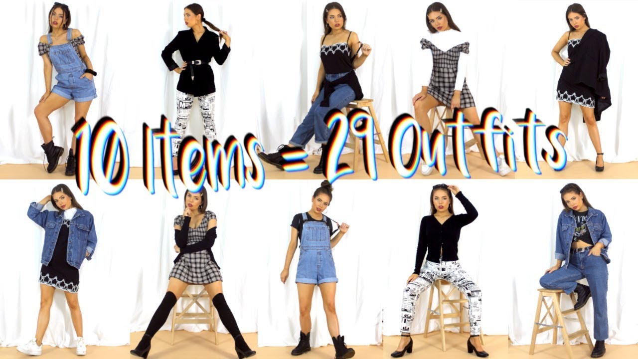 90's Inspired Capsule Wardrobe w/ 29 Outfits!