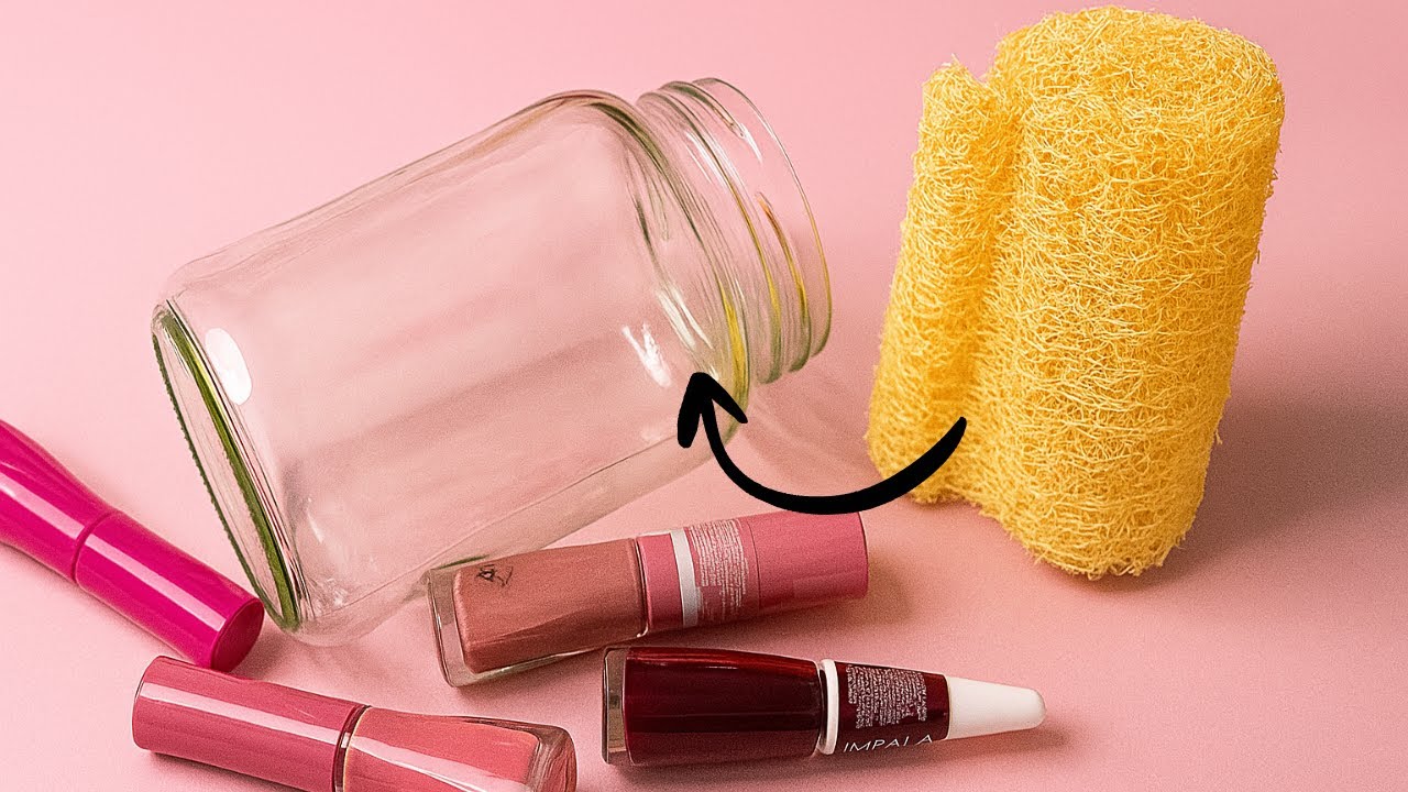 Como usar POTE de VIDRO + BUCHA + ESMALTE  de um jeito que ninguém ainda te mostrou!