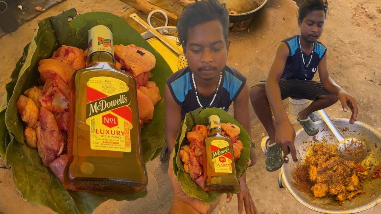 Jharkhand Tribal Market Desi Style Daru Chicken Chakna Recipe Tribal Village Recipe