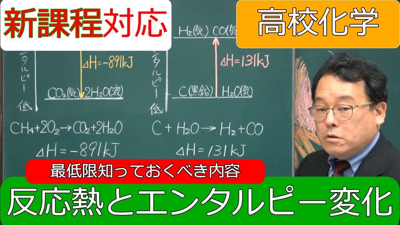 反応熱　エンタルピー変化　関係　新課程　熱化学　高校化学　エンジョイケミストリー　121102