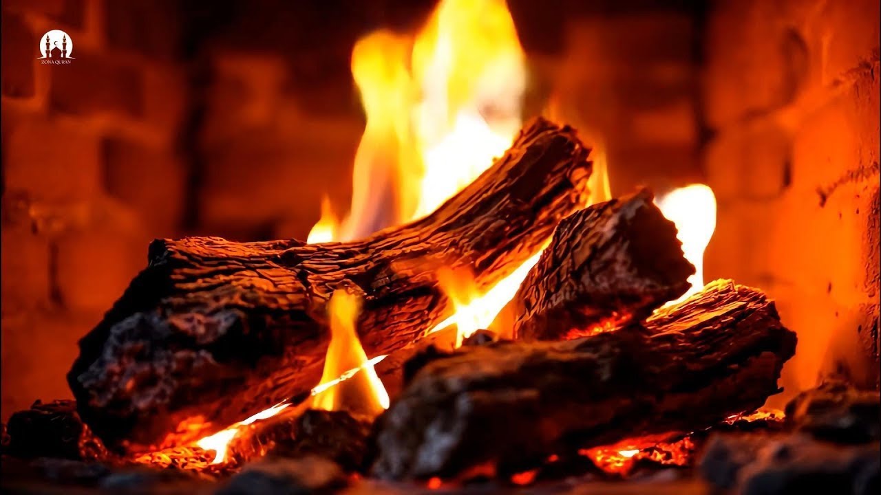 Relax Your Heart & Sleep Peacefully | Soothing Quran Recitation with Warm Fireplace Crackling Sound