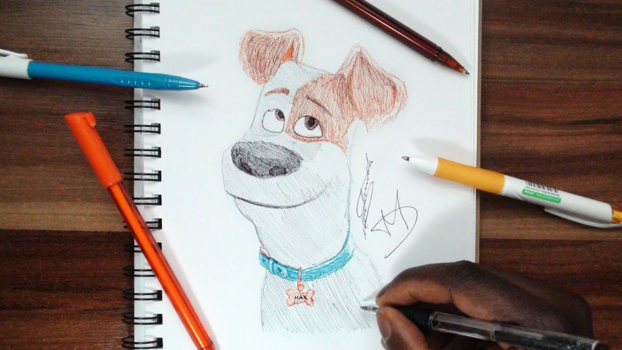 SKETCH SUNDAY #4 How To Draw Max - The Secret Life Of Pets - DeMoose Art