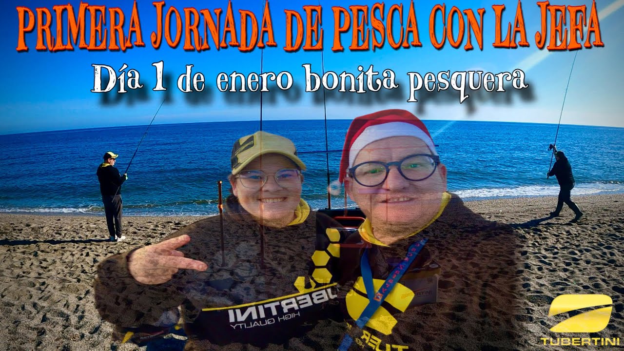 BONITA PESQUERA SURFCASTING🎄FELIZ AÑO NUEVO 🎁 PRIMERA JORNADA DE PESCA DEL AÑO CON LA JEFA BOMBA