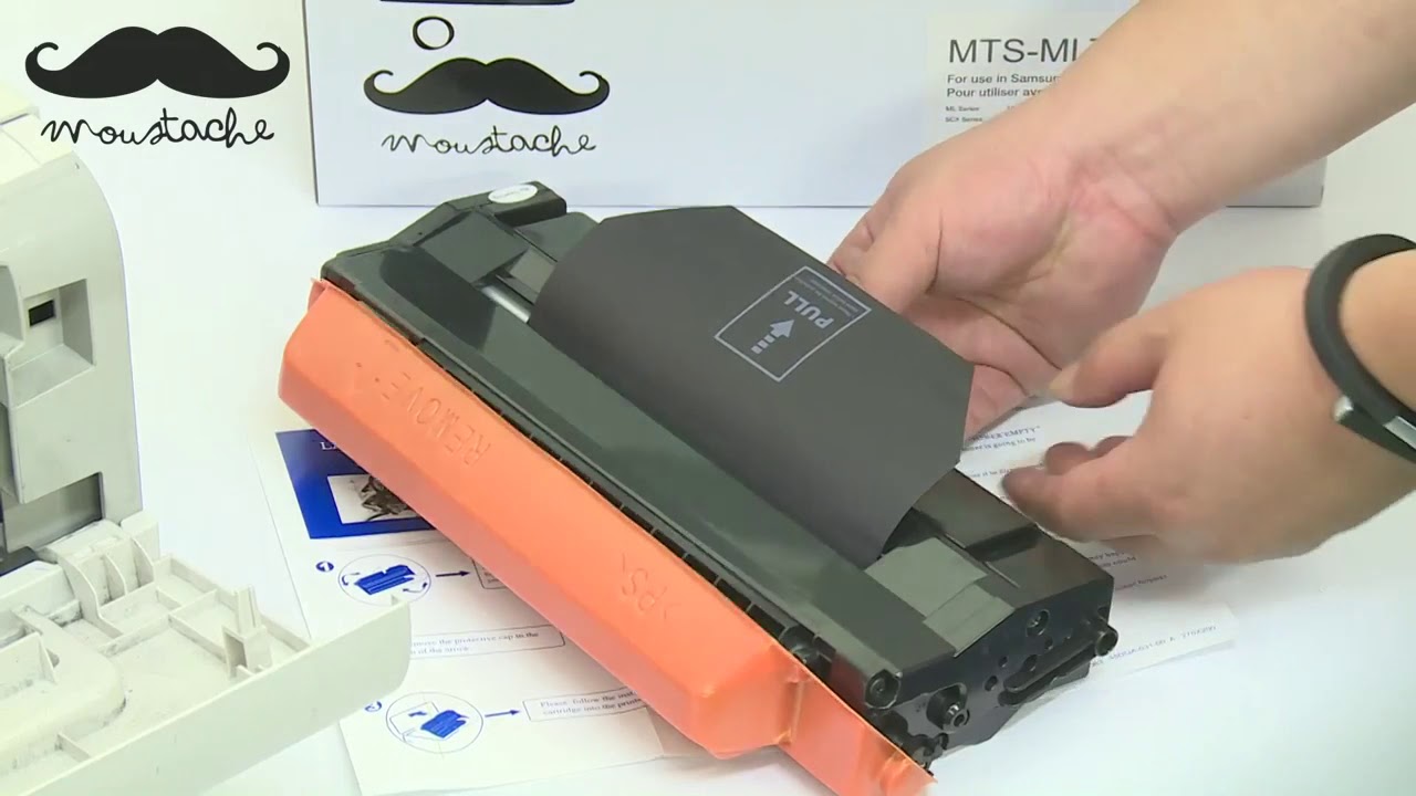 How to install Moustache MLT D103L toner cartridge for Samsung ML 2955DW by 123Ink ca