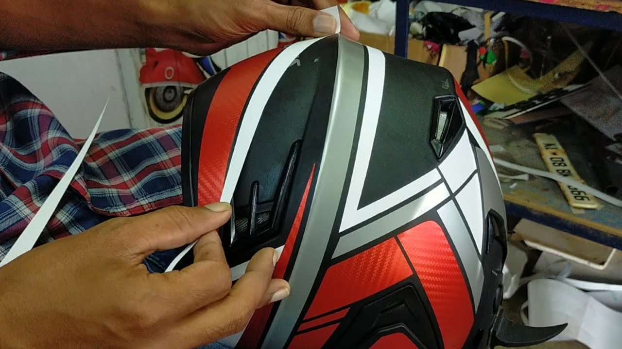 Helmet Sticker Modified |Off Road Helmet Modification |Helmet Wrap |Shoei Helmet re