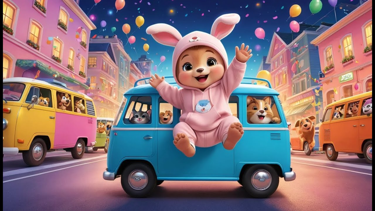 Animal Bus New Year Ride | Fun Action & Learning Video for Toddlers