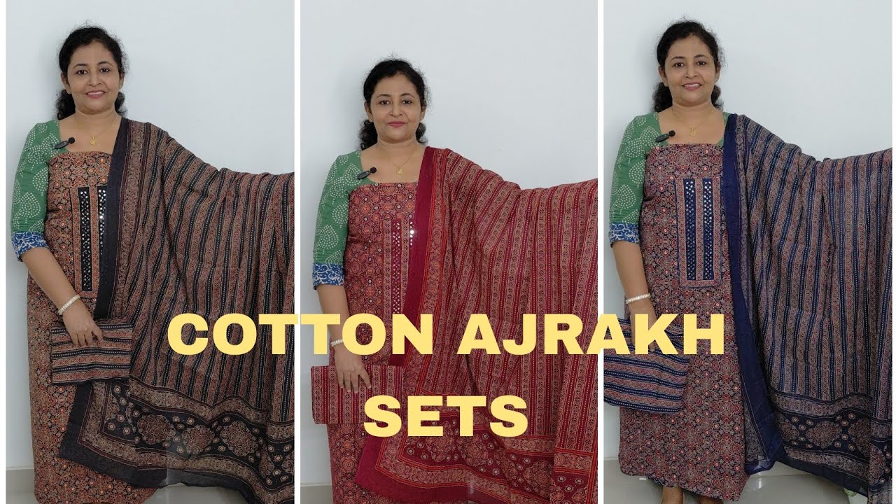COTTON AJRAKH SETS || FREE SHIPPING:+91 9061630106