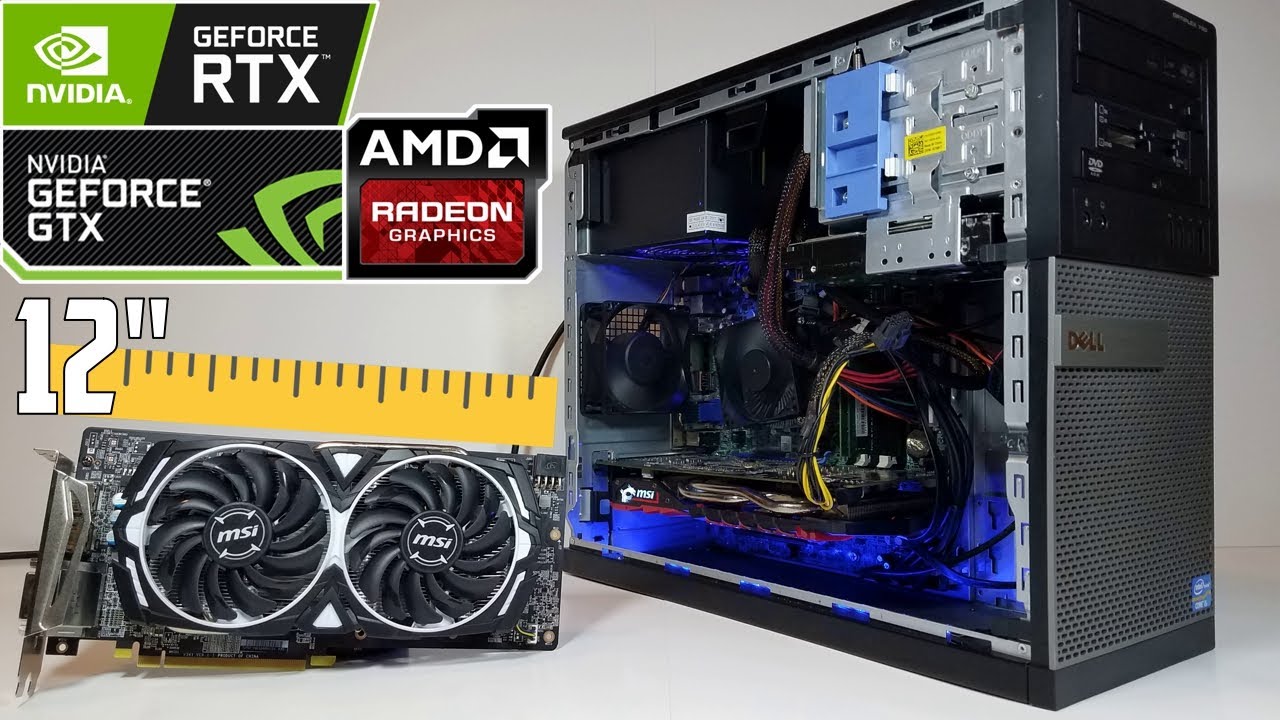 INSTALL FULL-SIZE GPU IN OFFICE PC | DELL OPTIPLEX GRAPHIC CARD MOD | CONSOLE KILLER