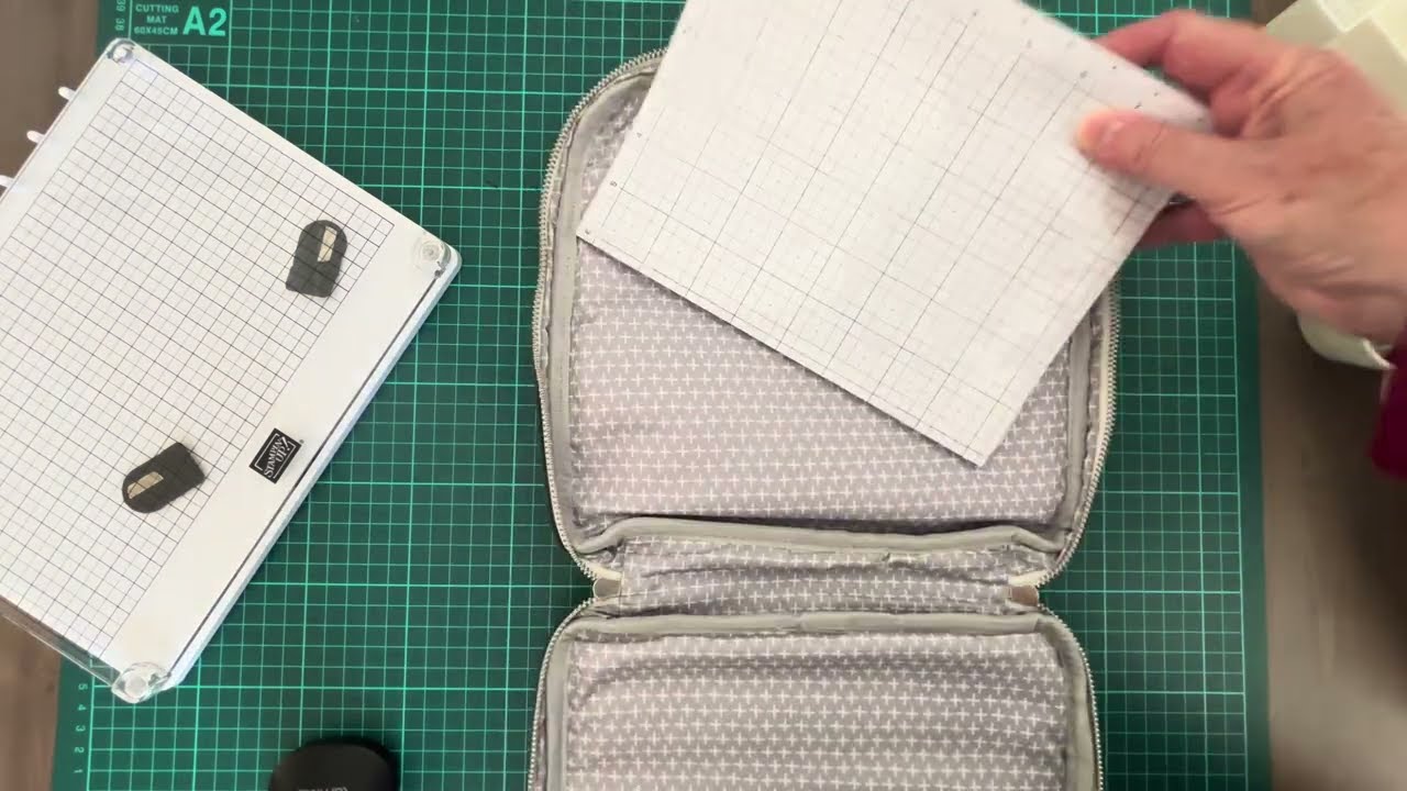 Stampin’ Positioner tool fits in old Stamparatus Bag!