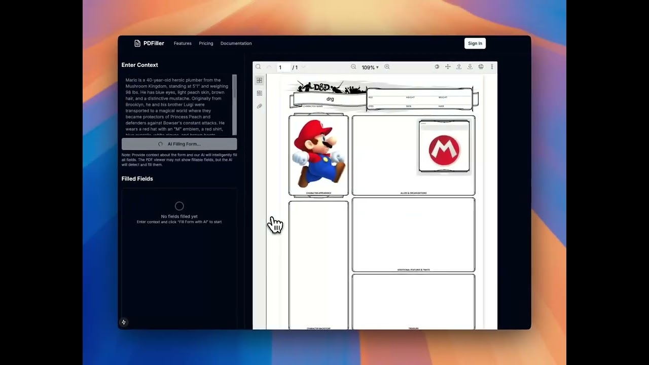 AI PDF Filler: Fill out PDFs with AI - autofillpdf