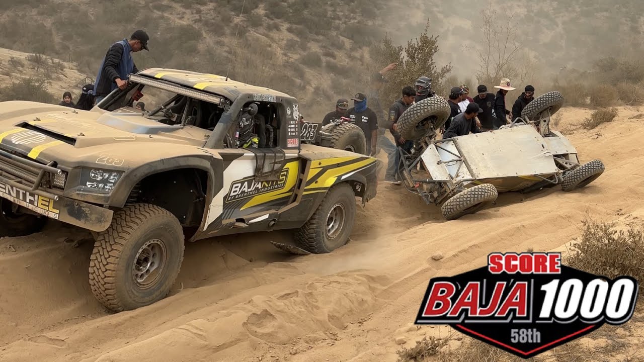 BAJA 1000 2025 VOLTEADOS Y ATORONES MILLA 70