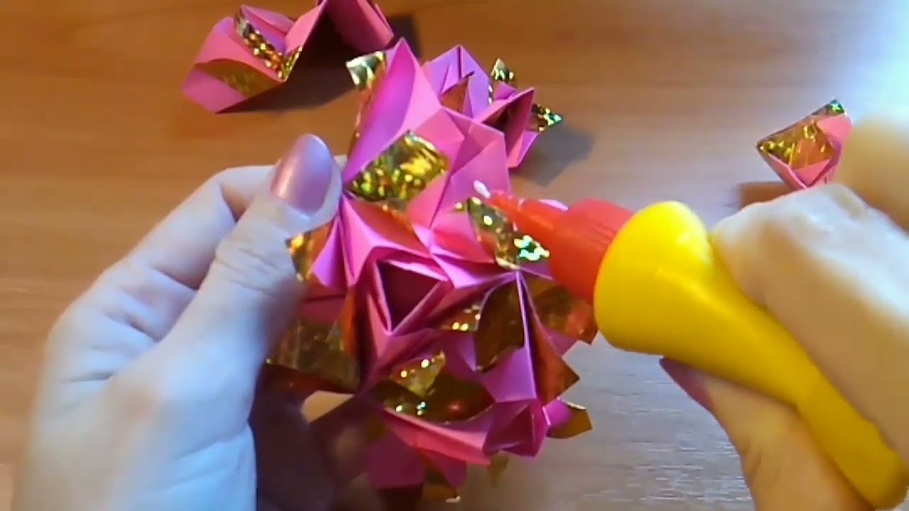 Amazing Christmas Tree Paper Ball Without Base. Easy Christmas Crafts DIY. Kusudama For  Beginners