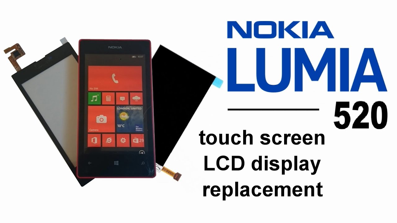 Lumia 520, 521 - Touch screen, Glass, Digitizer and LCD Display Replacement