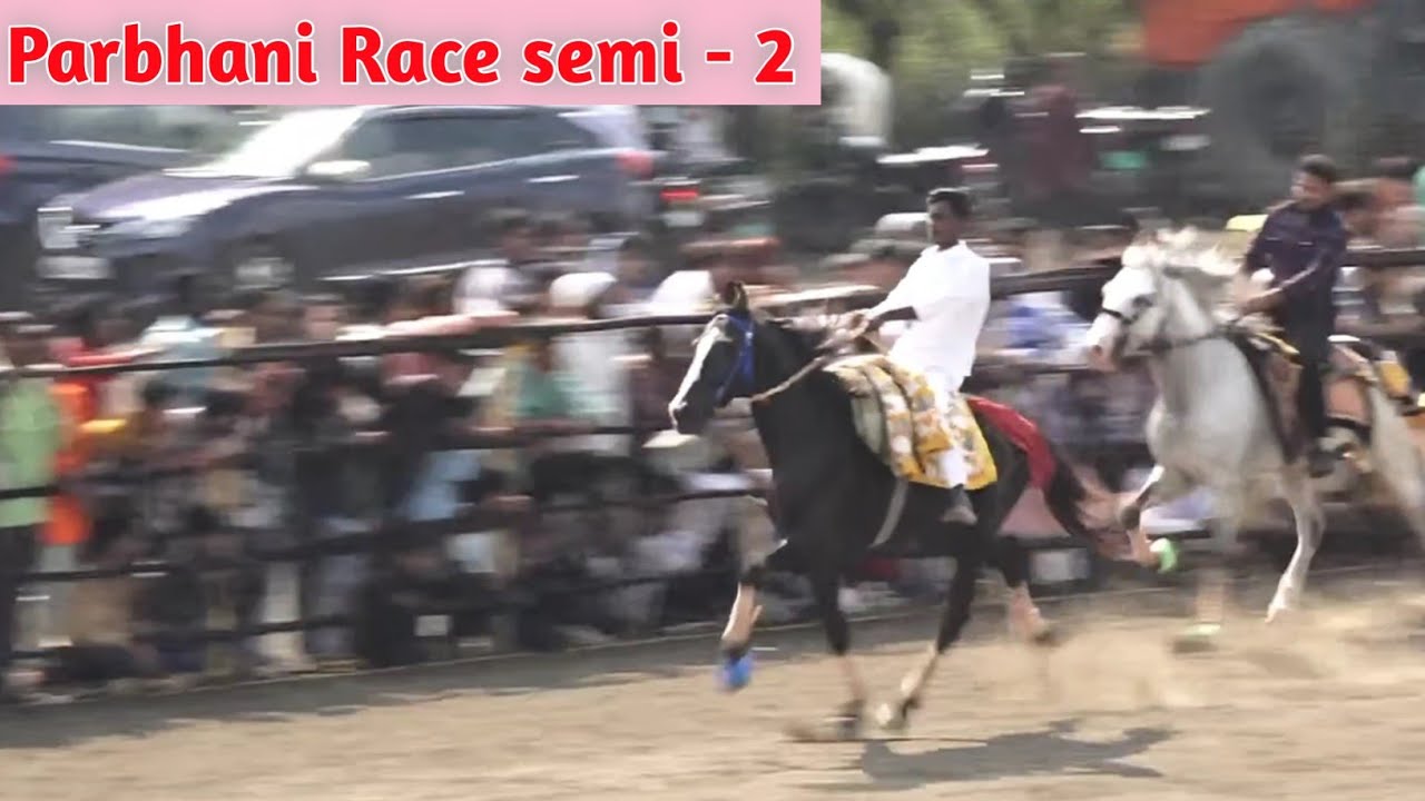 AR stud farm parbhani horse race semi -2 First- al afzal second - bazigar third - mp ( harda horse )