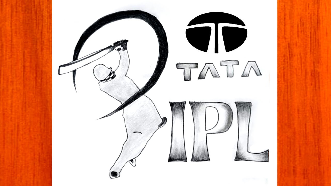 How to draw IPL logo || TATA IPL logo drawing 2023 || Pencil sketch || step to step draw IPL 2023