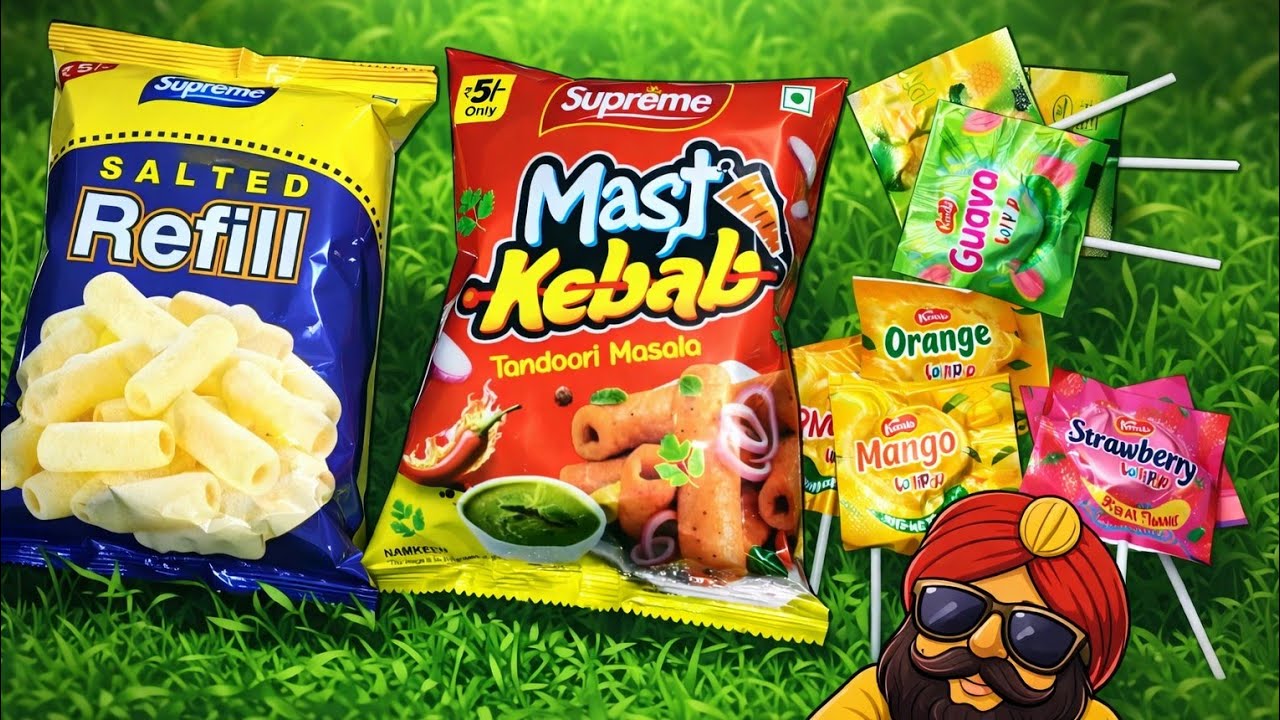 ASMR village steyl Unboxing lolipop,Mast kebab, Refill #unboxing #asmr