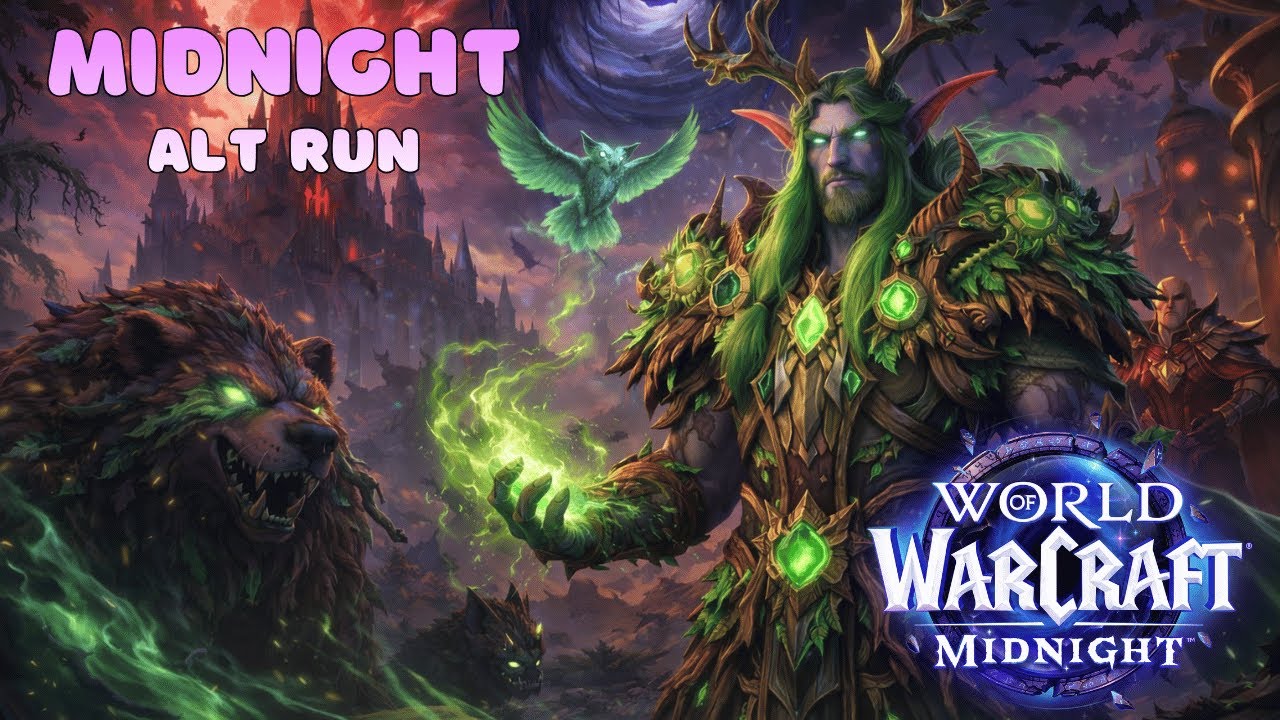 🌙Midnight Early Access 🌿 Druid Alt Grind | Прокачка друида LIVE