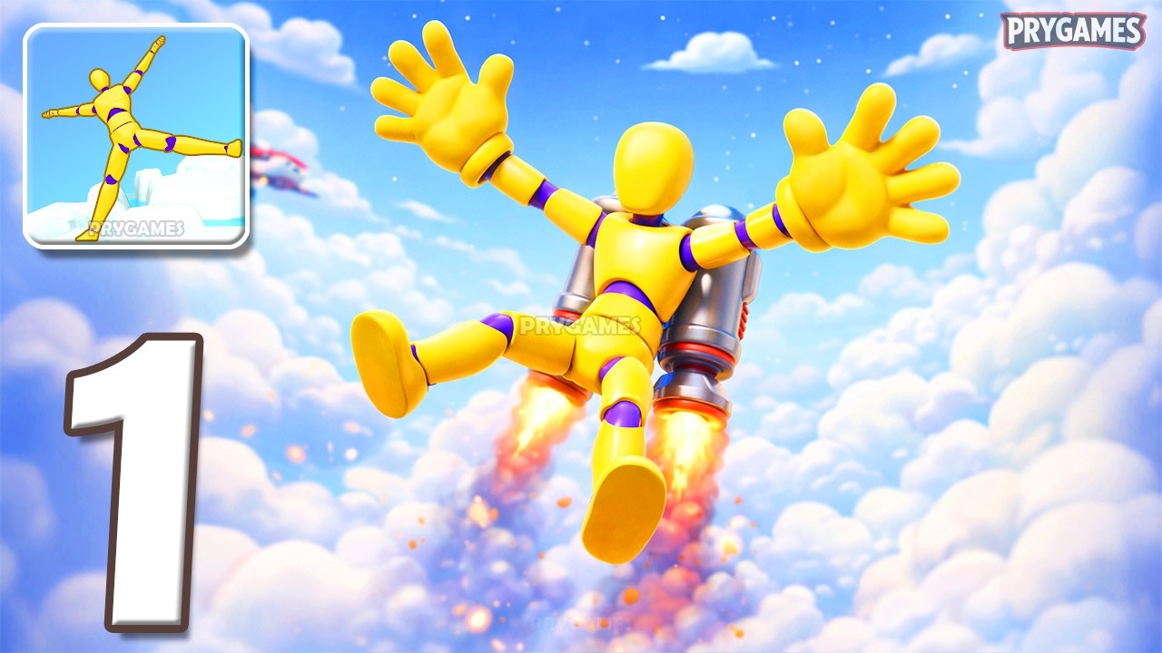 Rubber Jumping: Slingshot Doll - Gameplay Walkthrough Part 1 - Ragdoll Jetpack Rubber Doll (Android)