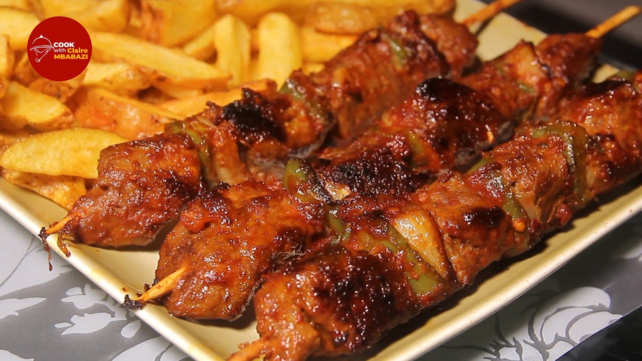 guteka brochette z' inyama  y' inka/Excellente recette des brochettes de viande de b&oelig;uf