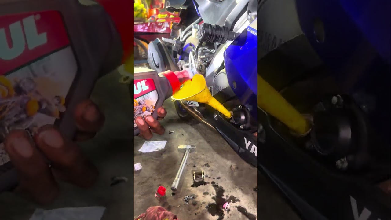 Motul 7100 20W 50 Engine oil, liquimoly engine flush #r15 #r15v3 #yamaha #shortvideo #youtubeindia