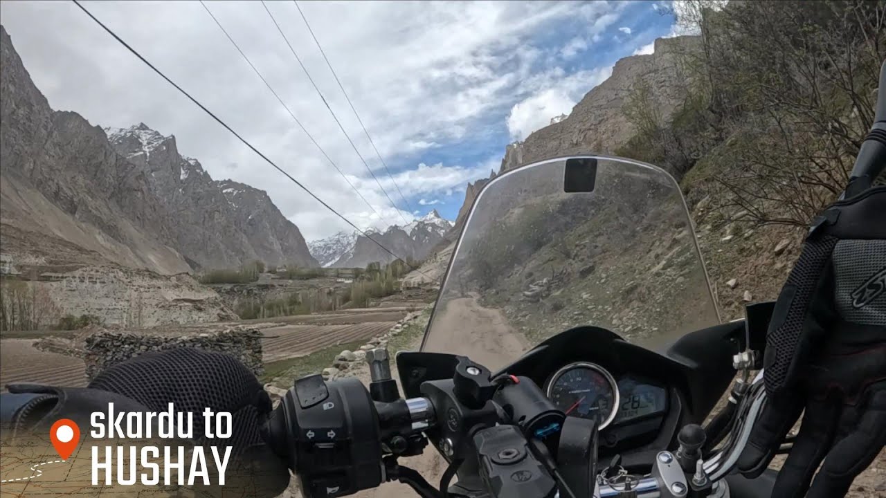 Bike adventure tour and night camping🏕. Skardu to Hushay village and Mashabrum View point S2 EP13
