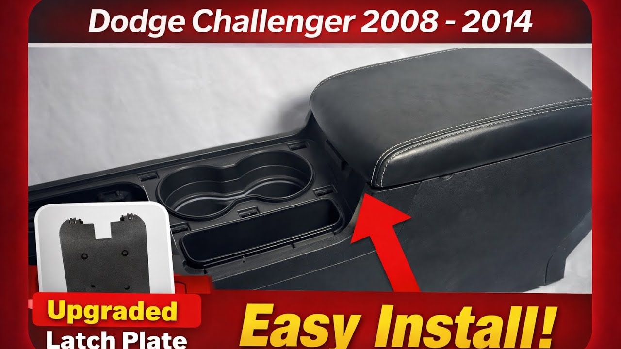 Dodge Challenger 2008 - 2014 Center Console / Arm Rest Replacement Latch + Plate