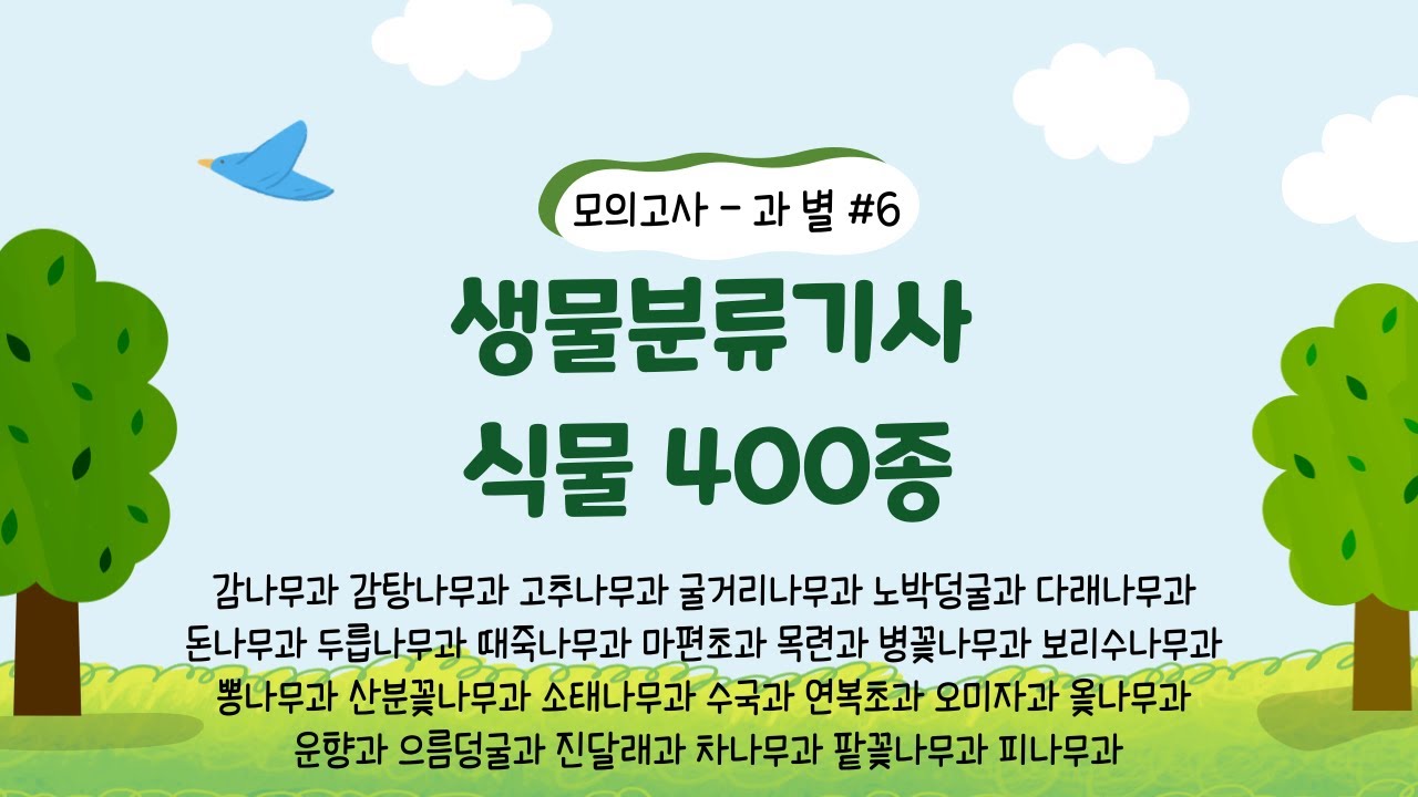 생물분류기사(식물) 400종 과별6