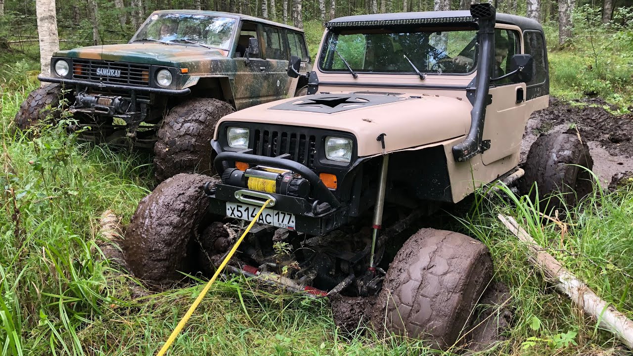 Patrol 42, Wrangler 44 и Samurai 54! Все это на нашей первой трассе)