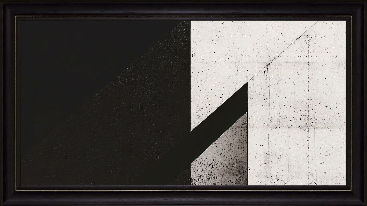 Black and White Wall Modern Wallpaper: 4K Frame TV Art Screensaver