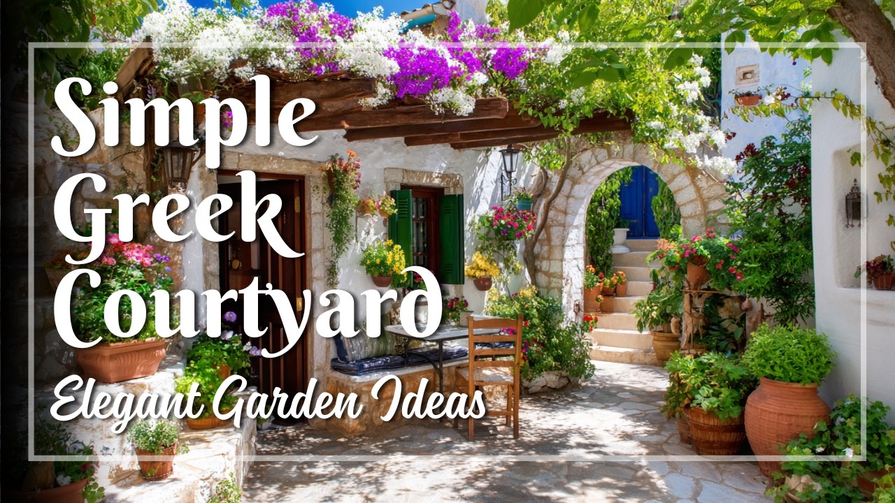Greek Garden Ideas for Tiny Courtyards 🌼 Create Sun-Drenched Beauty with Elegant Simplicity
