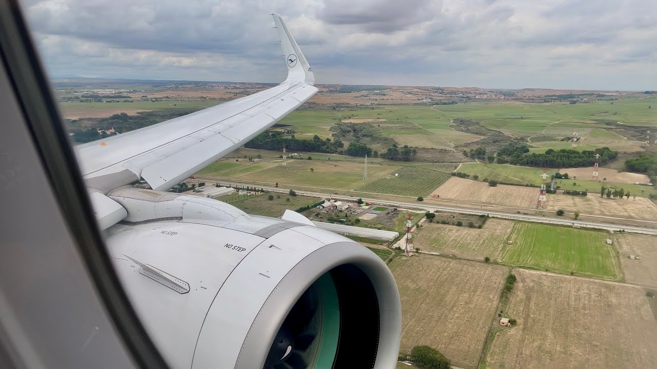 Lufthansa Airbus A321neo Super Smooth Landing at Madrid Barajas | FRA-MAD