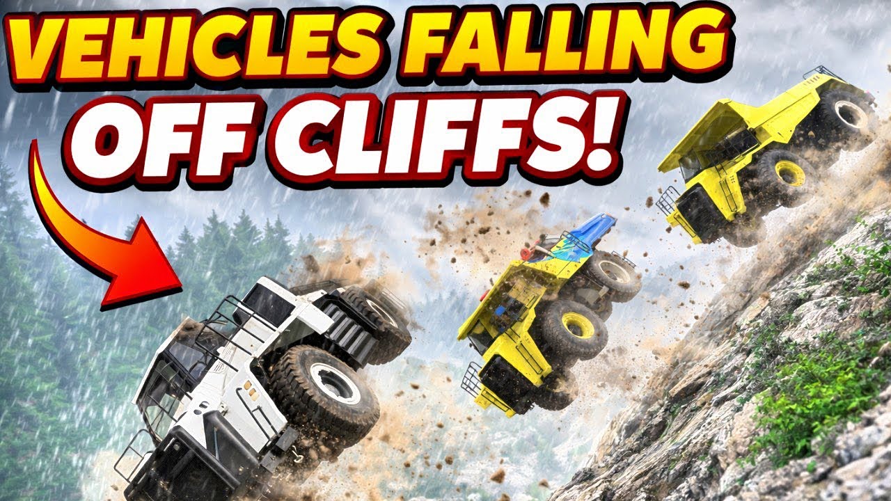 Realistic Cliff Car Crashes in BeamNG.drive - Insane Physics Crash Compilation #2